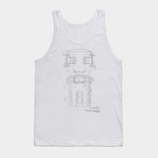 Dampened Lateral Motion Freight Car Truck Bolster Vintage Patent Hand Drawing Tank Top